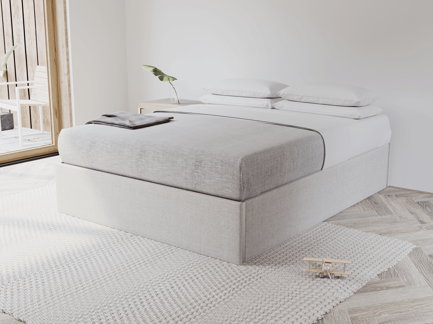 Defalco upholstered platform on sale bed foundry select